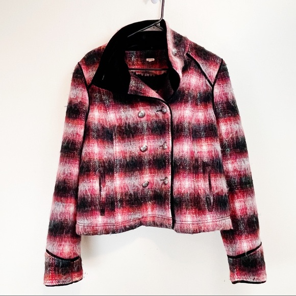Free People Jackets & Blazers - Free People Red Wooly Officer Military Jacket